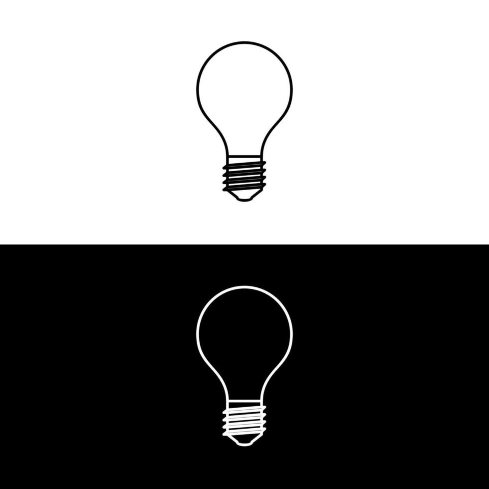 Light Bulb line icon vector, isolated on white background. Idea sign, solution, thinking concept vector