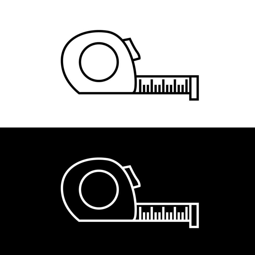 Tape measure ruler Line Icon vector