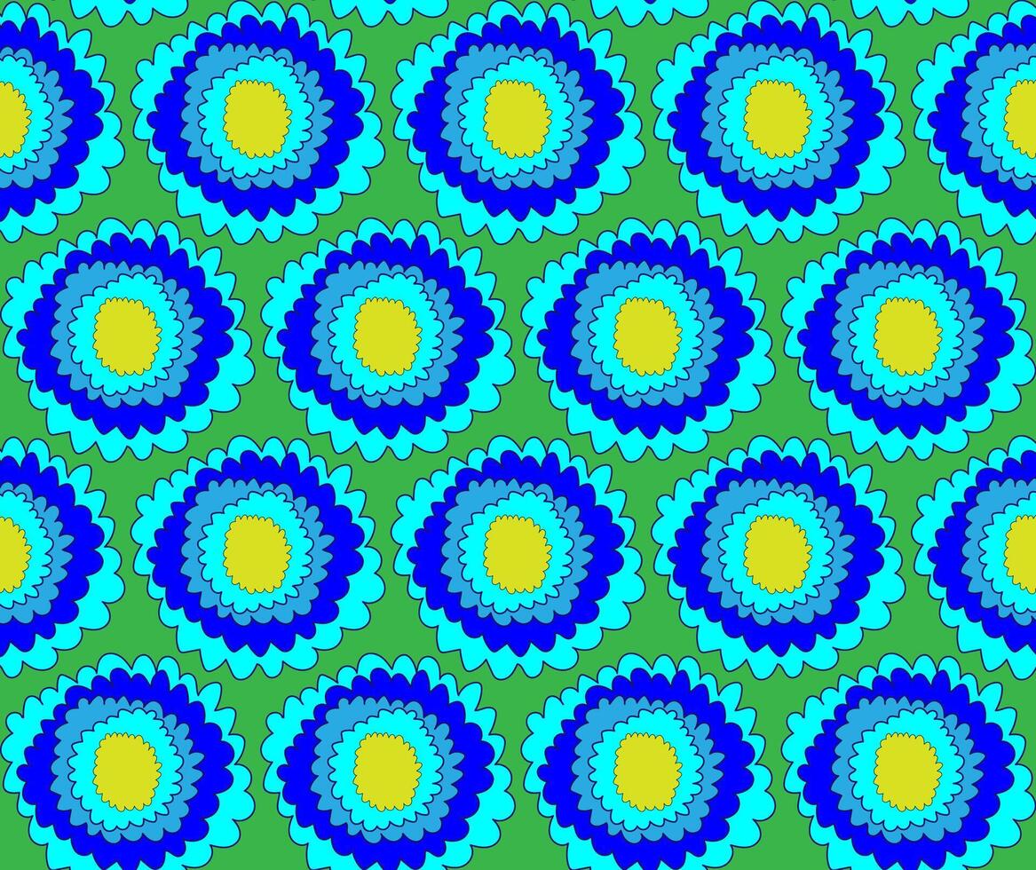 Original abstract seamless pattern on a blue background vector