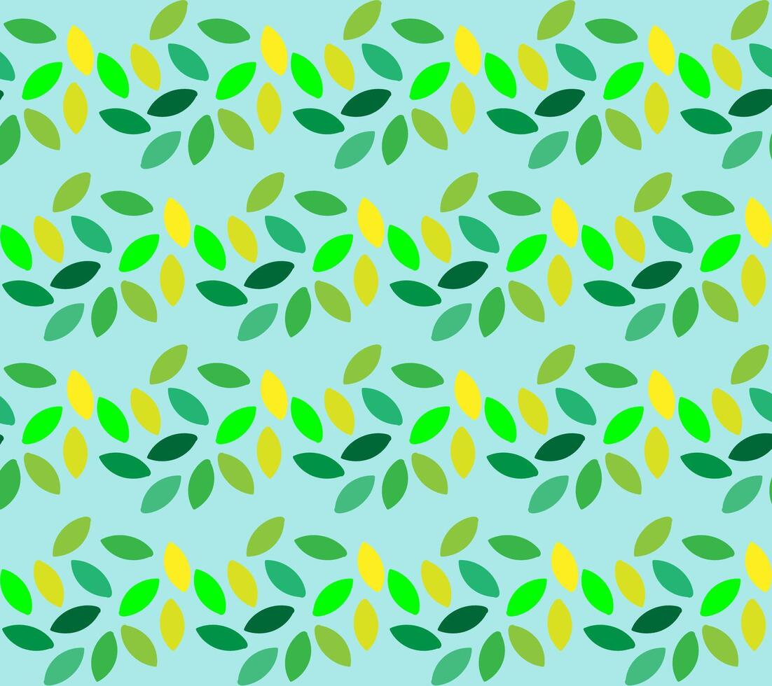 Seamless vector texture in the form of a pattern of multi-colored leaves on a delicate blue background