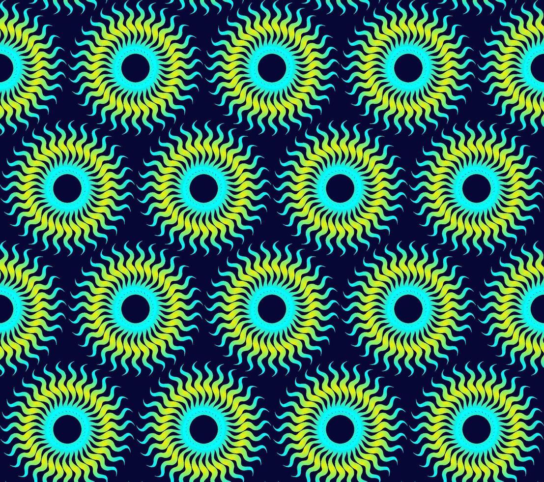 Bright fantasy pattern of yellow and blue on a dark background vector