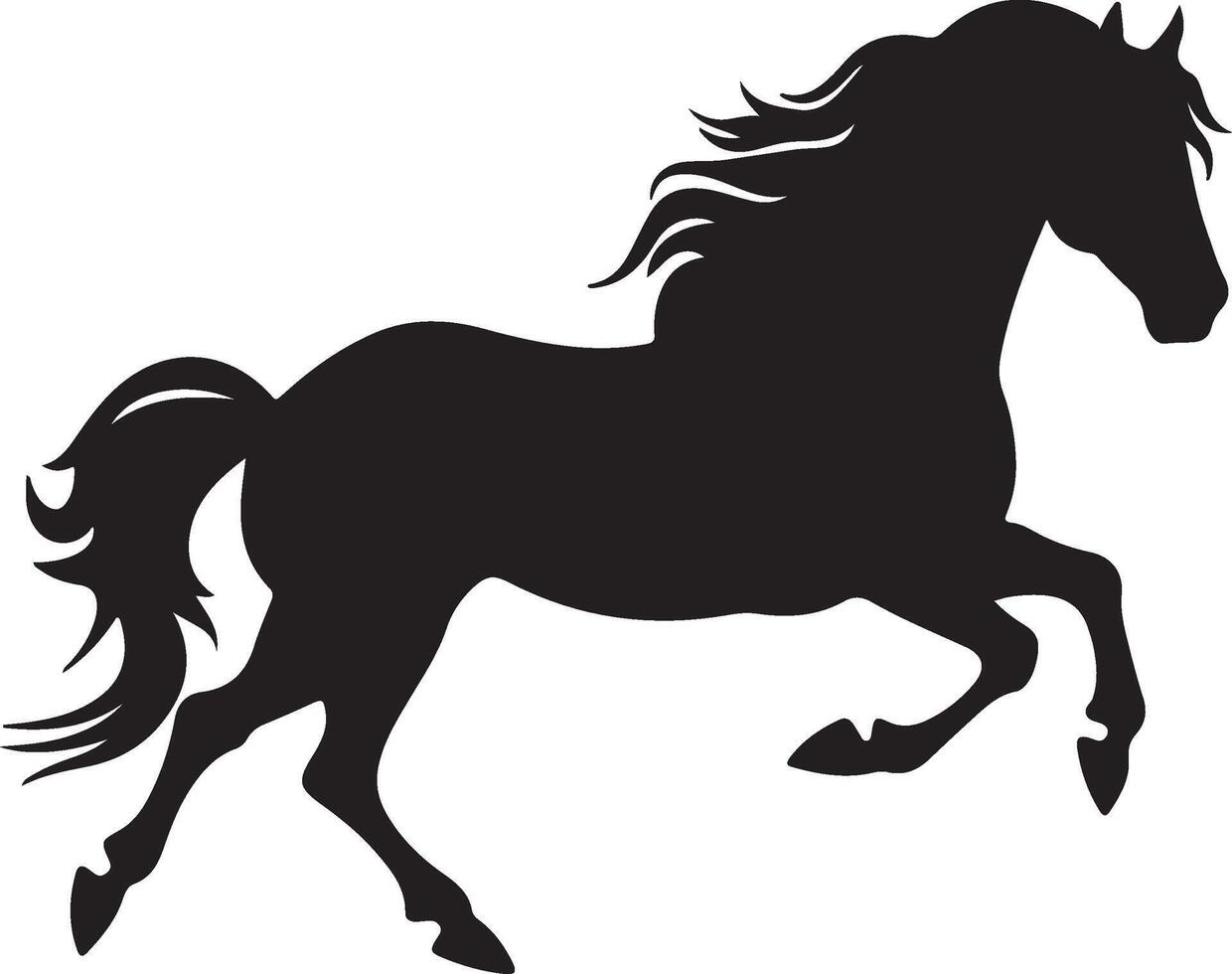 caballo silueta vector ilustración blanco antecedentes