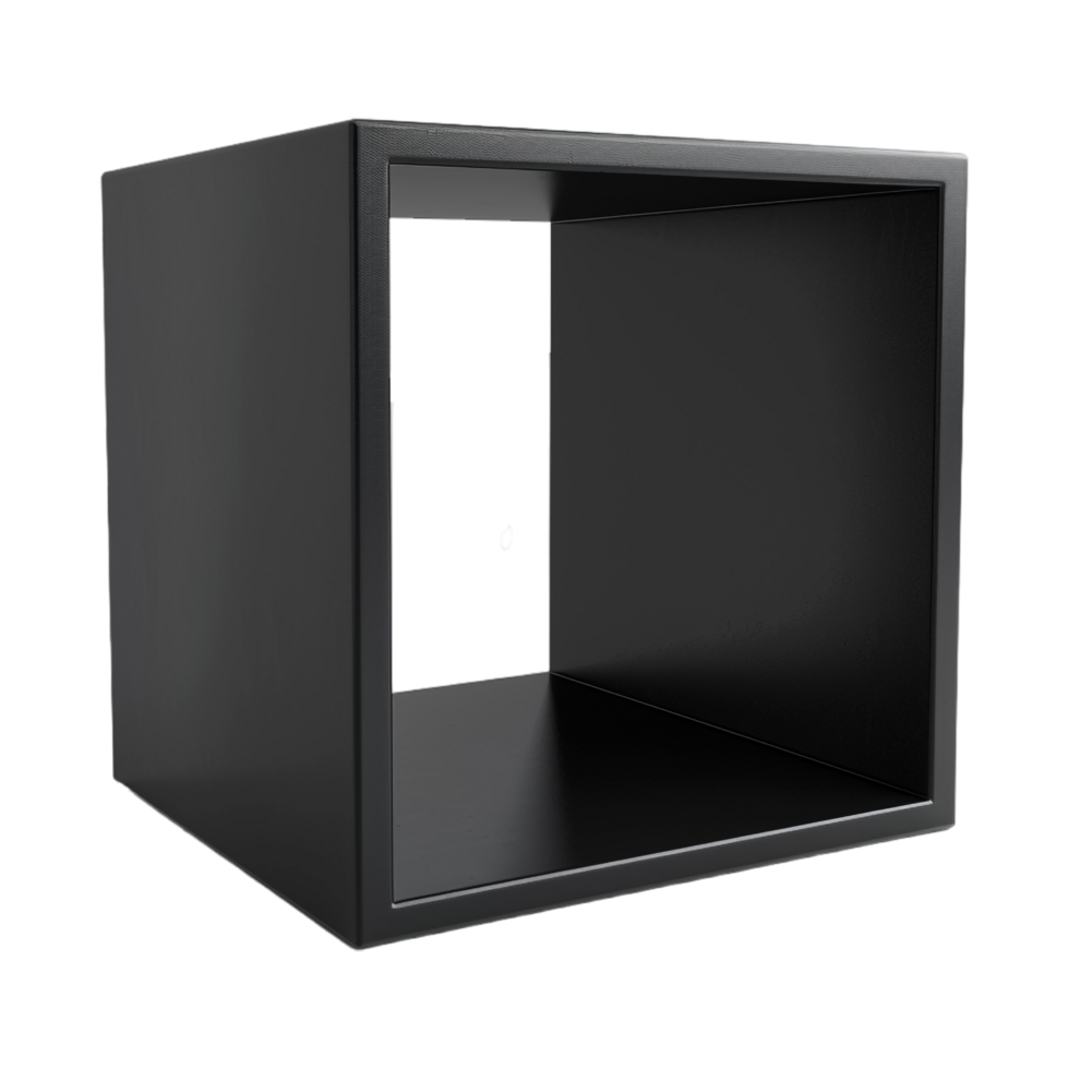 AI generated Black Wooden Box on Transparent background - Ai Generated png