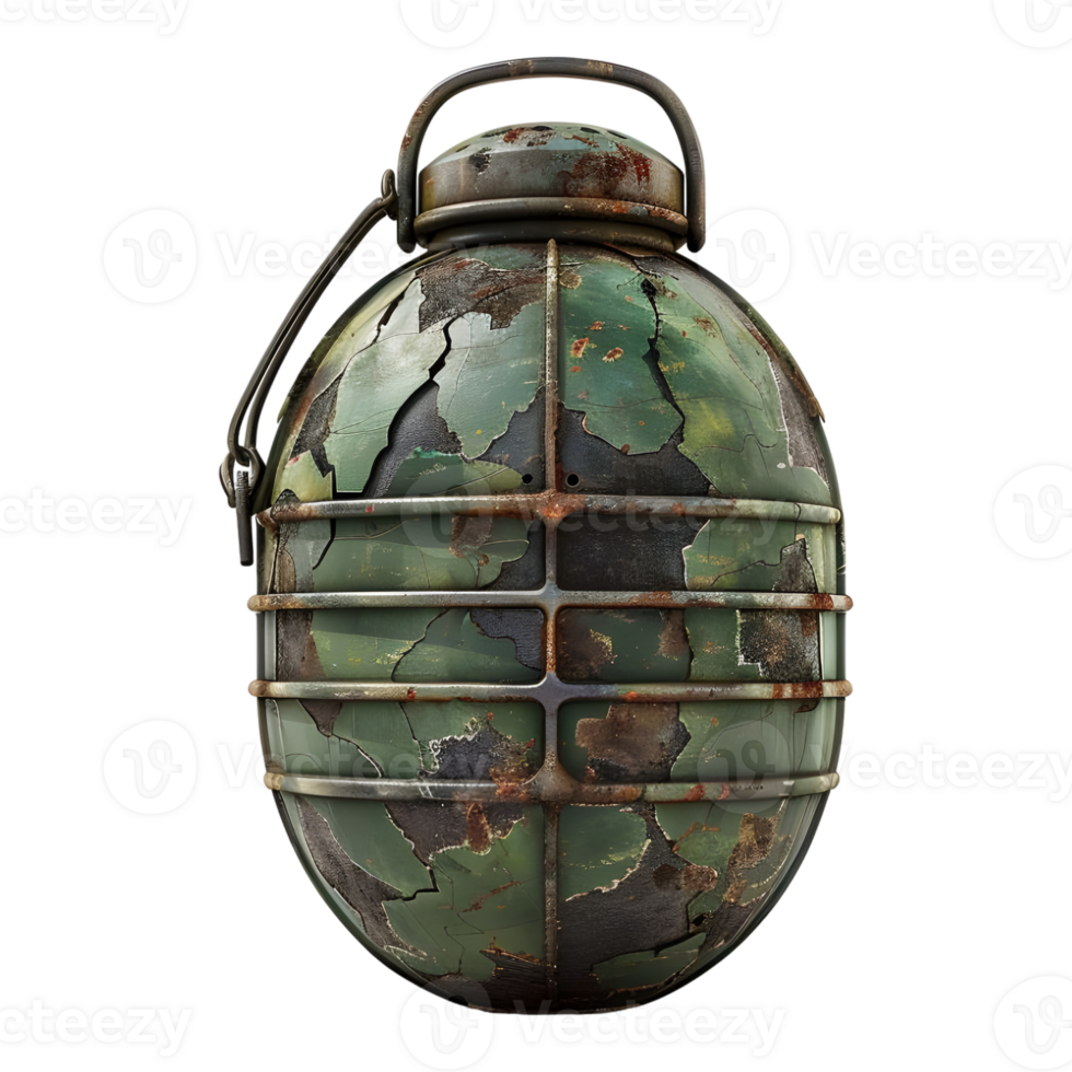 AI generated 3D Rendering of a Hand Bomb of War on Transparent Background - Ai Generated png