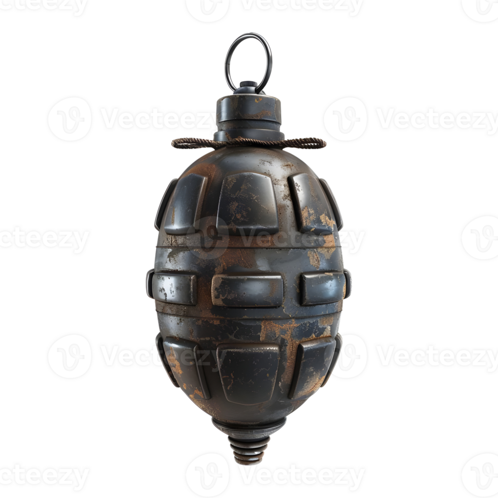 AI generated 3D Rendering of a Hand Bomb of War on Transparent Background - Ai Generated png