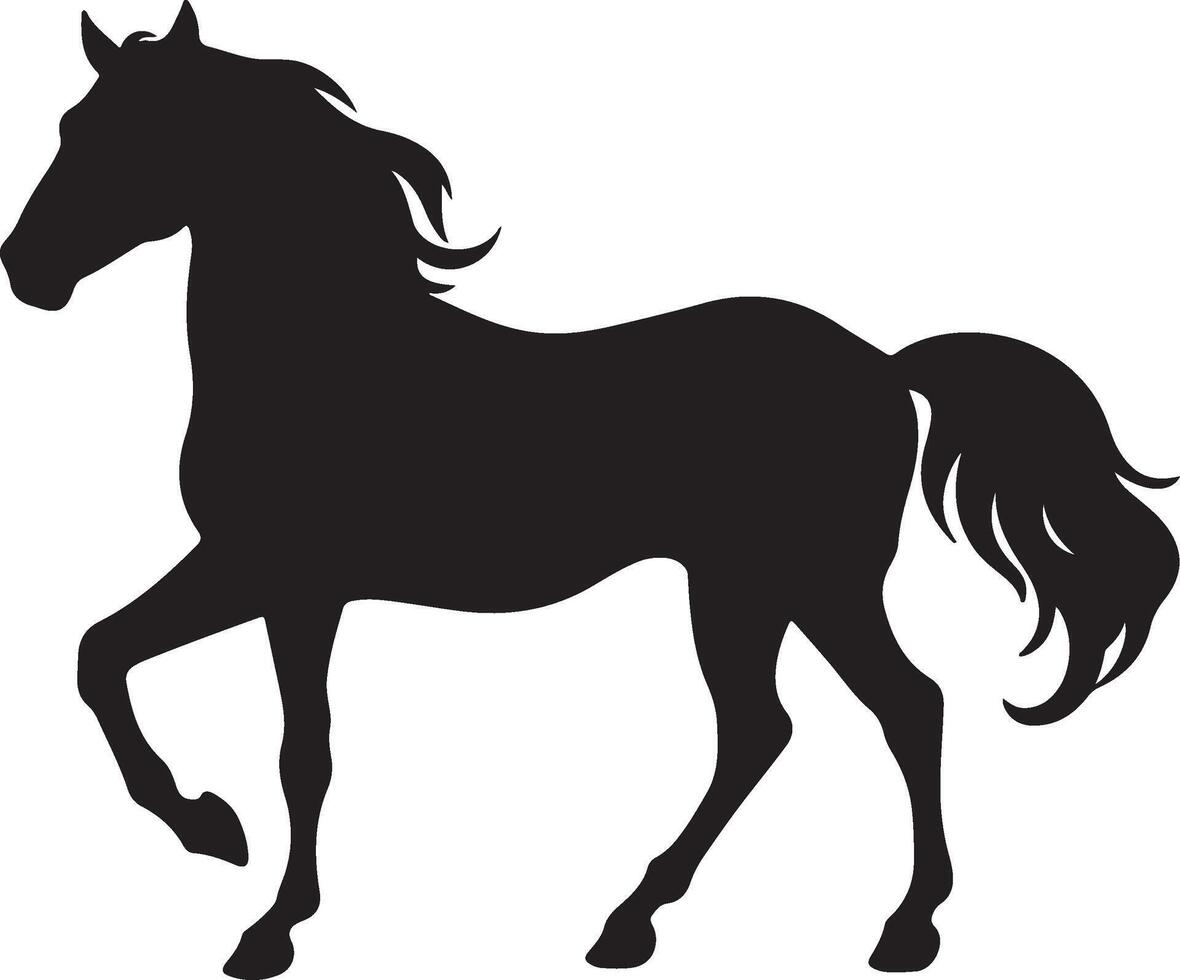 caballo silueta vector ilustración blanco antecedentes