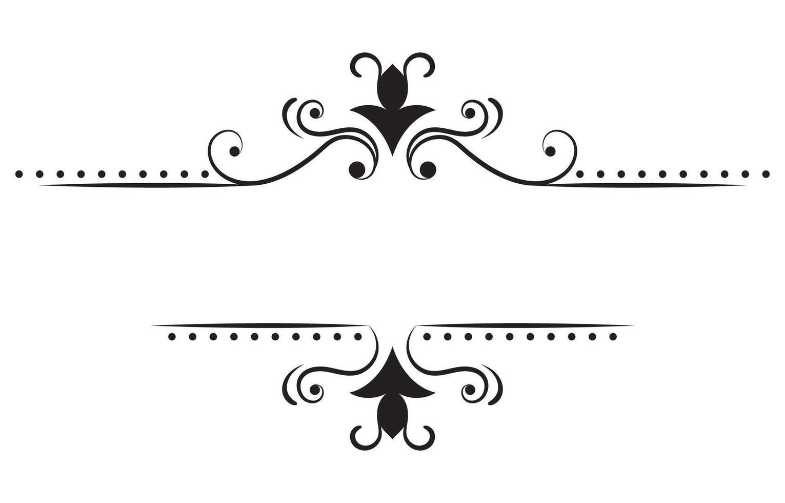 Clásico horizontal marco etiqueta líneas para haciendo catálogos y folletos para café tiendas y boutiques vector