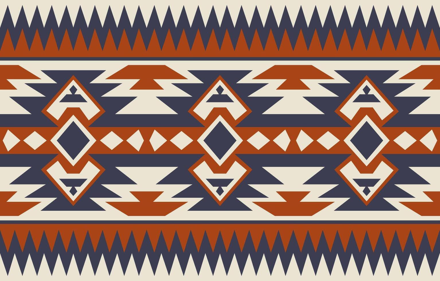 Aztec, Navajo geometric seamless pattern. Native American Southwest print. Ethnic design wallpaper, fabric, cover, textile, rug, blanket. vector