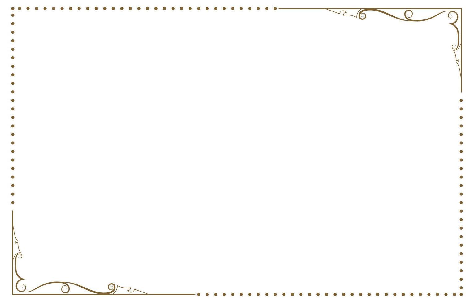Vintage border consisting of points and corners for graphic elements. vector