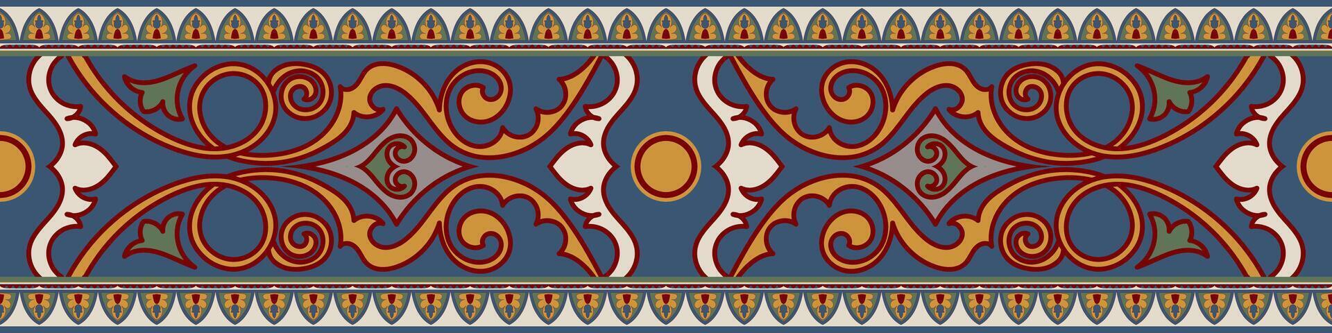 vistoso geométrico étnico modelo. oriental, occidental, azteca, tribal tradicional. sin costura modelo. tela, teja, fondo, alfombra, fondo de pantalla, ropa, pareo, envoltura, batik, tela, vector modelo