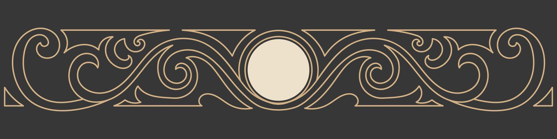 Vintage frame for inserting brand text, gold lines. vector