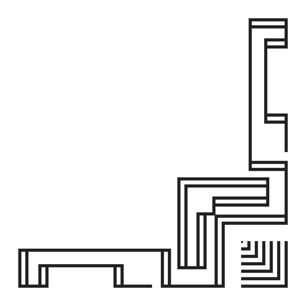 Celtic corners and frames black line graphic element vector
