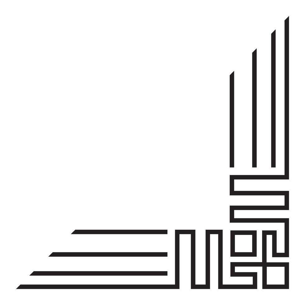 Celtic corners and frames black line graphic element vector