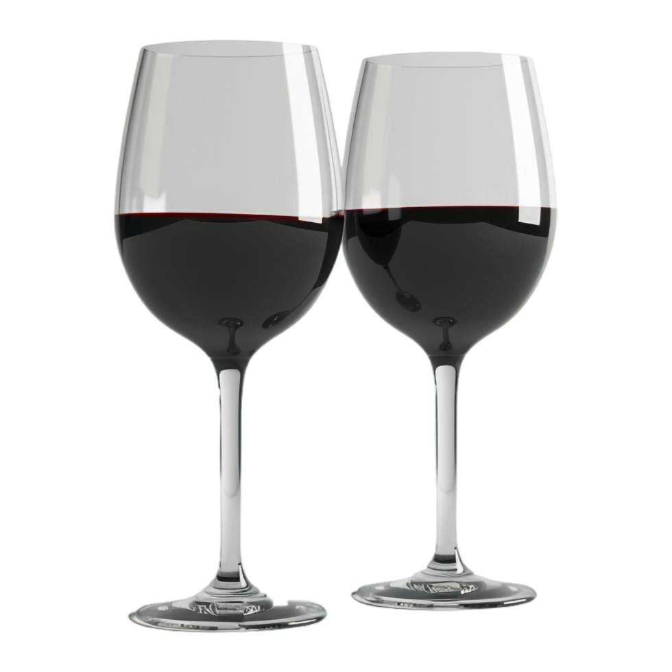 AI generated Wine Glasses on Transparent background - Ai Generated png