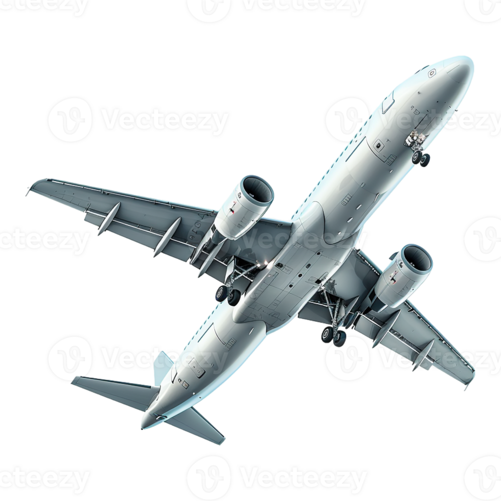 AI generated Airplane in the air on Transparent background - Ai Generated png