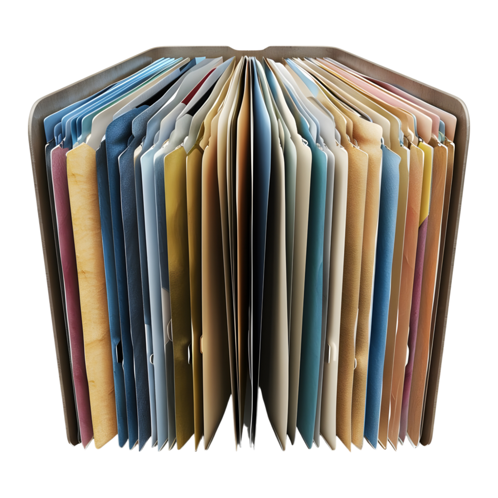 AI generated 3D Rendering of a Office Record File on Transparent Background - Ai Generated png