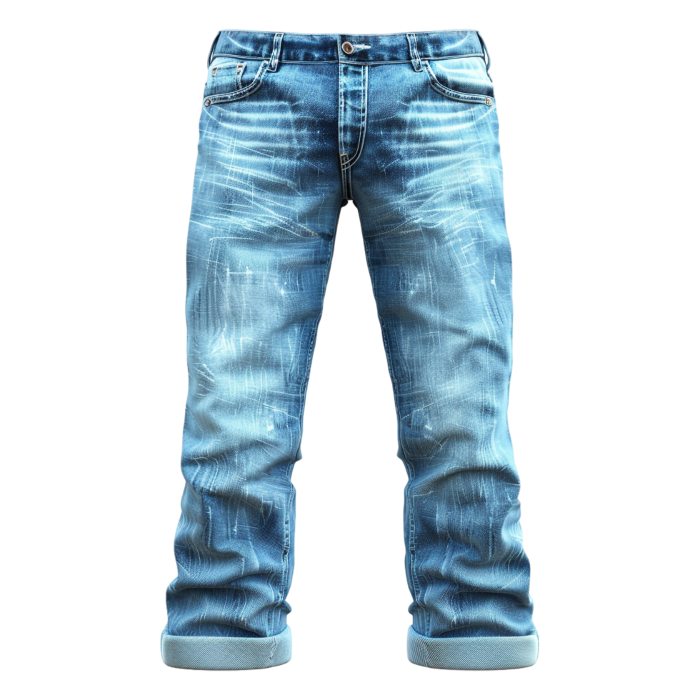 ai genererad blå jeans på transparent bakgrund - ai genererad png