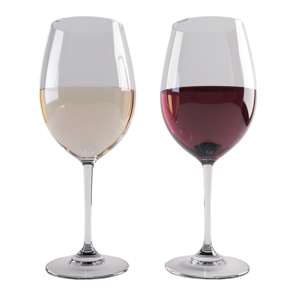 AI generated Wine Glasses on Transparent background - Ai Generated png