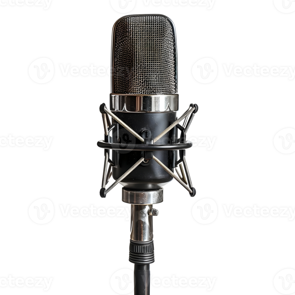 AI generated Studio Podcast Microphone on Transparent background - Ai Generated png