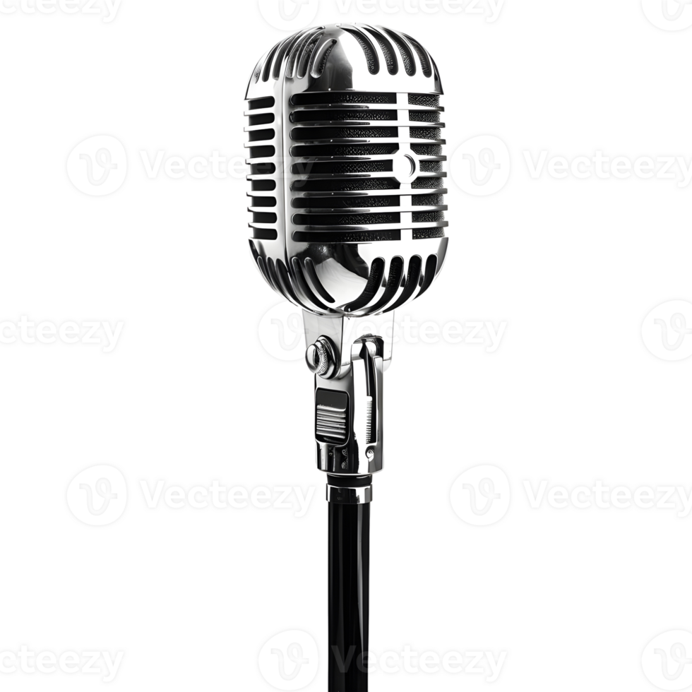 AI generated Studio Podcast Microphone on Transparent background - Ai Generated png