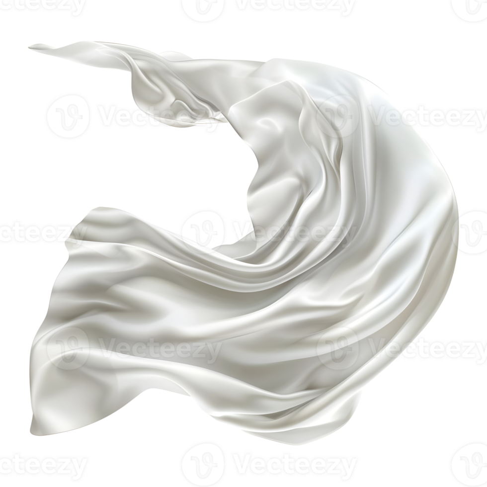 AI generated Silk Cloth in the Air on Transparent background - Ai Generated png