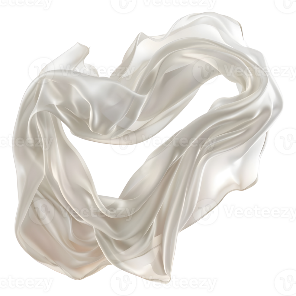 AI generated Silk Cloth in the Air on Transparent background - Ai Generated png