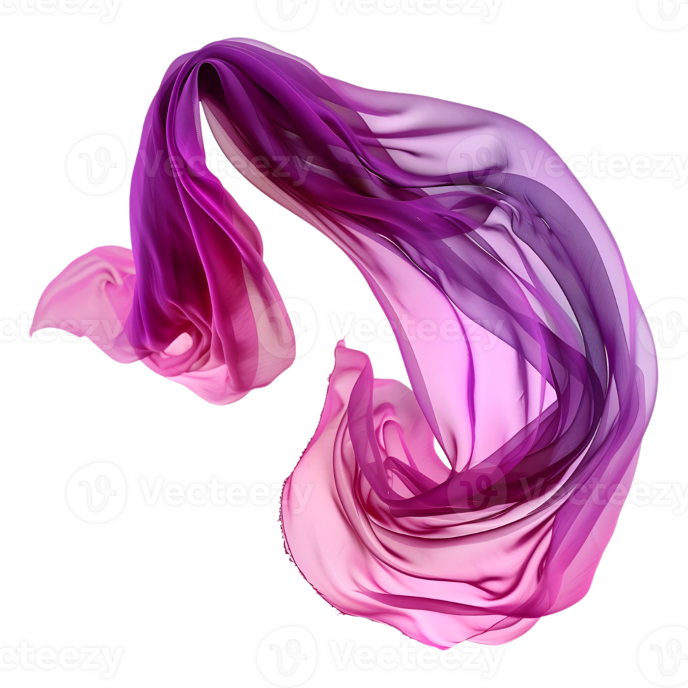 AI generated Silk Cloth in the Air on Transparent background - Ai Generated png