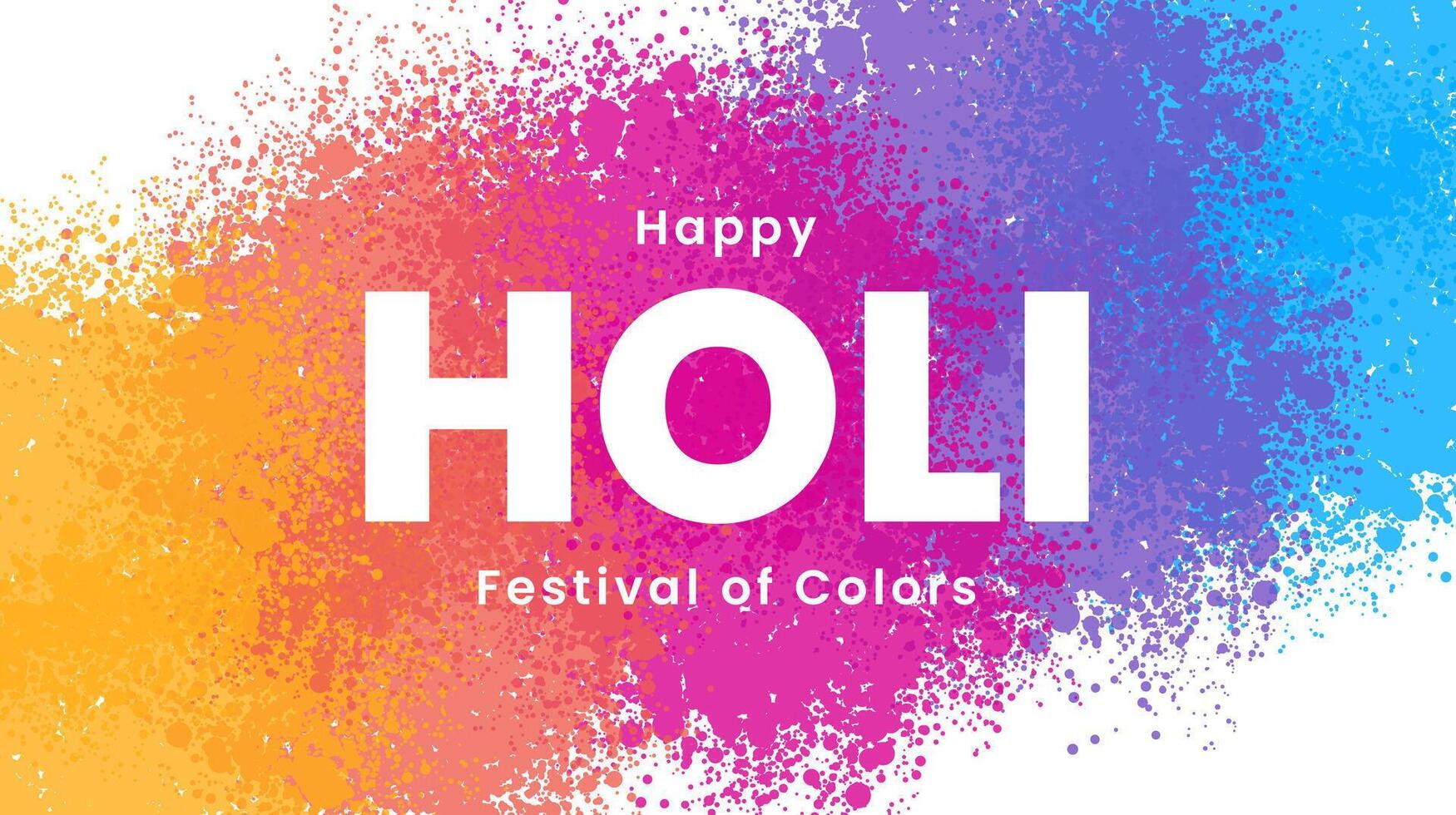 Holi Festival Background. Abstract colorful Holi celebration design with color powder. Vector illustration