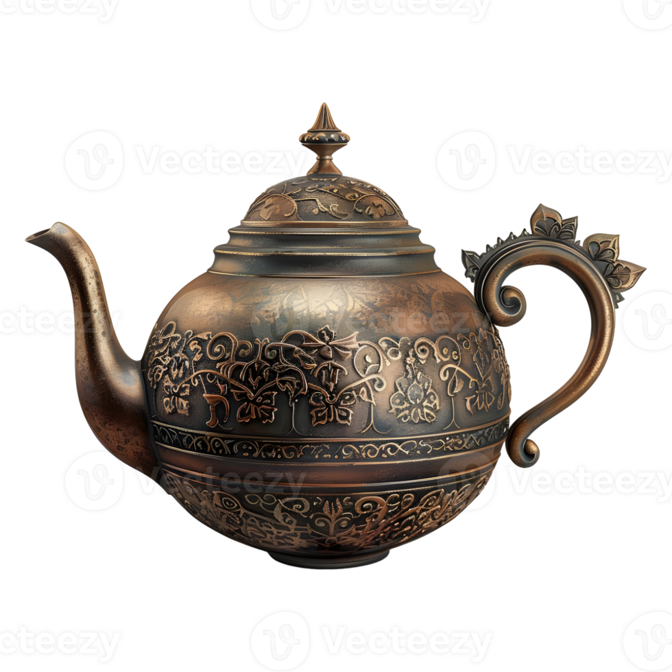 AI generated 3D Rendering of a Eastern Teapot on Transparent Background - Ai Generated png
