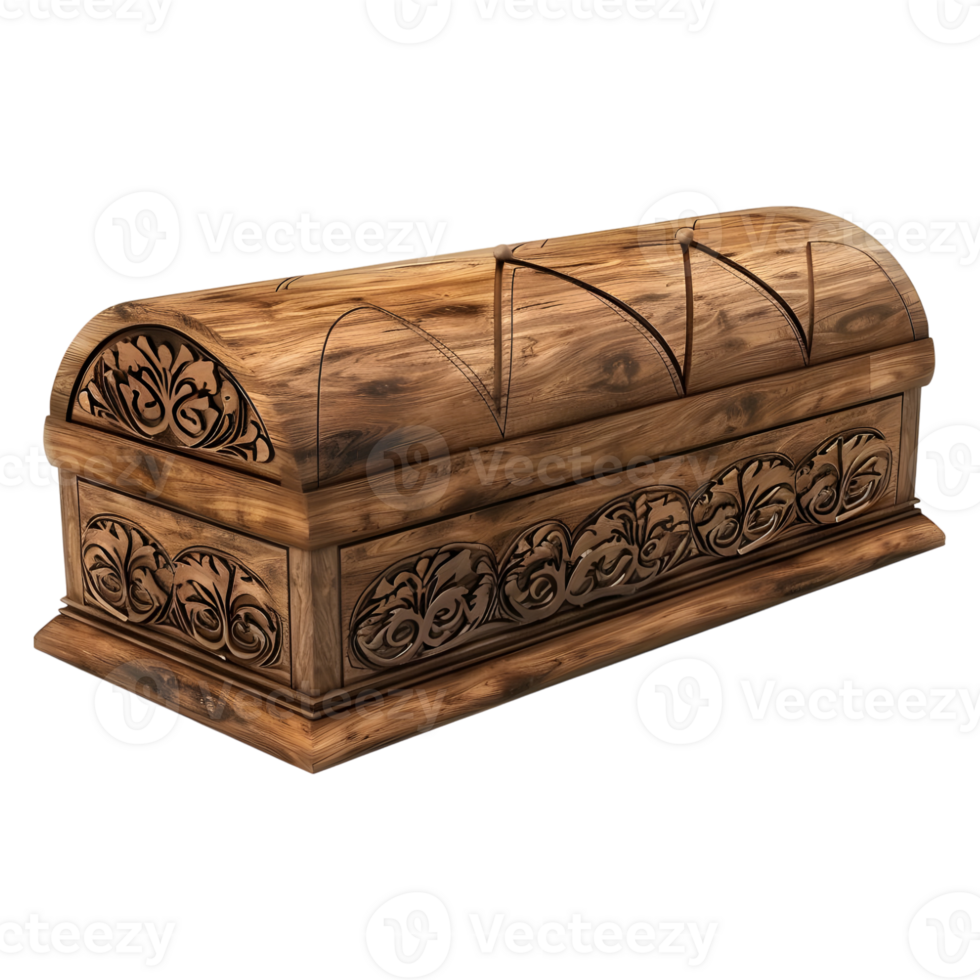 AI generated 3D Rendering of a Brown Storage Chest Box on Transparent Background - Ai Generated png