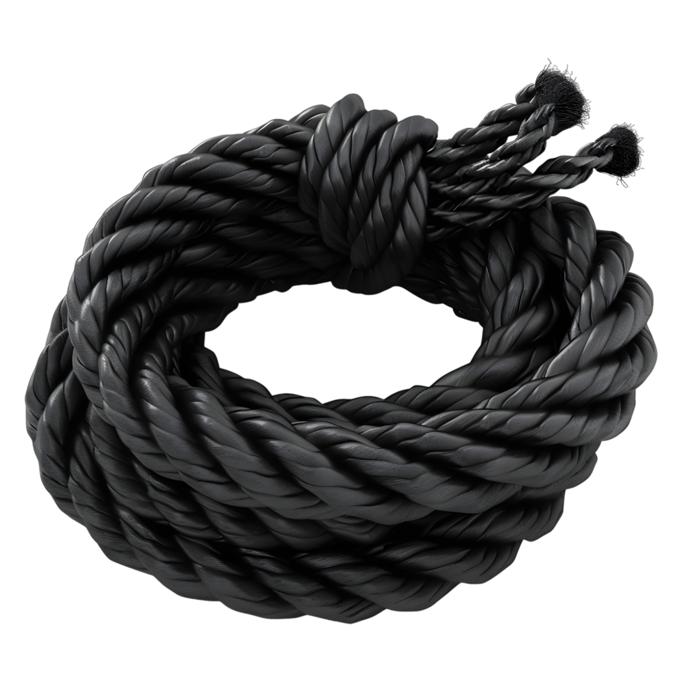 AI generated 3D Rendering of a Plastic Rope on Transparent Background - Ai Generated png