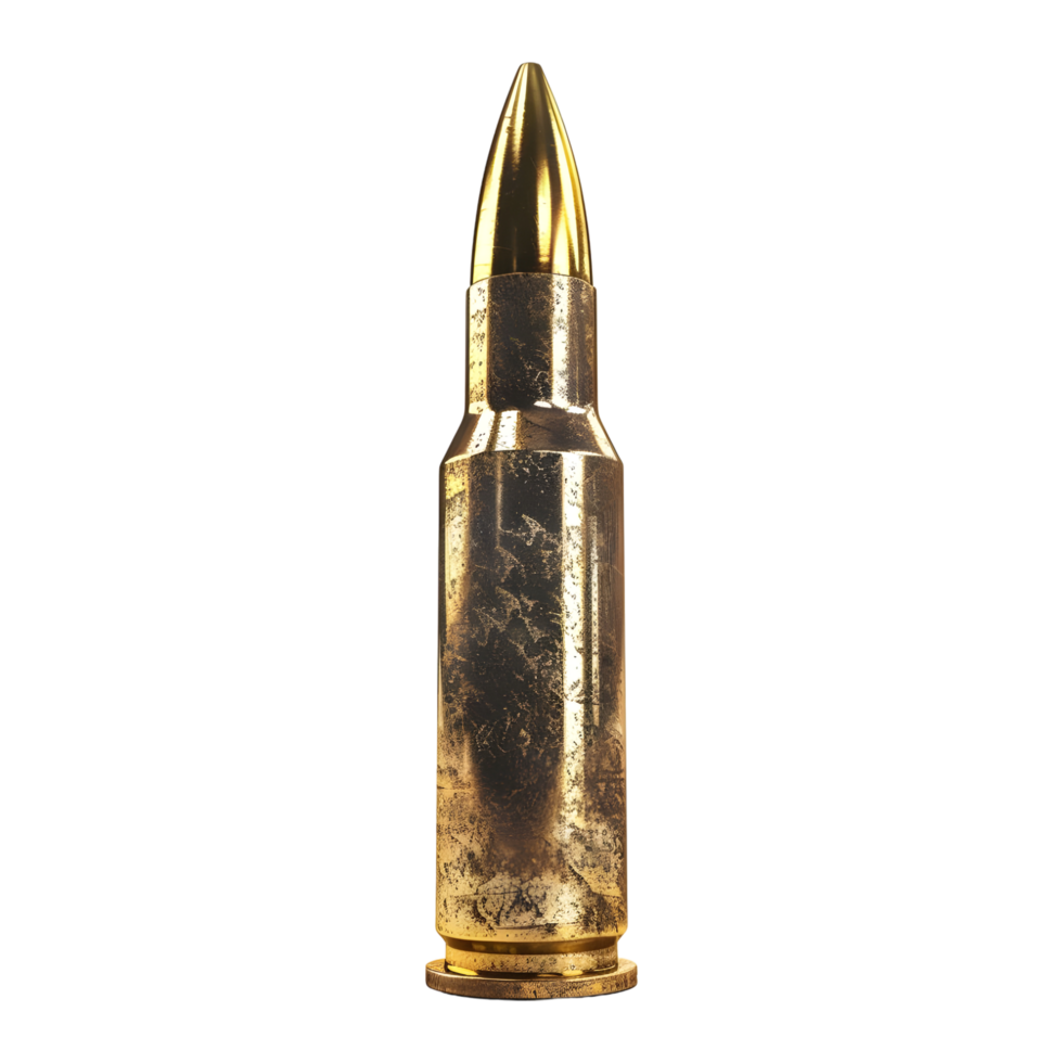 AI generated 3D Rendering of a Bullet on Transparent Background - Ai Generated png