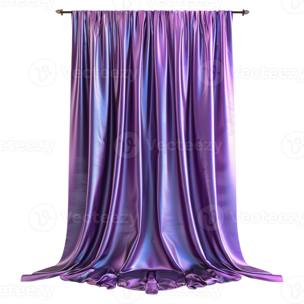 AI generated 3D Rendering of a Purple Wall Curtains on Transparent Background - Ai Generated png