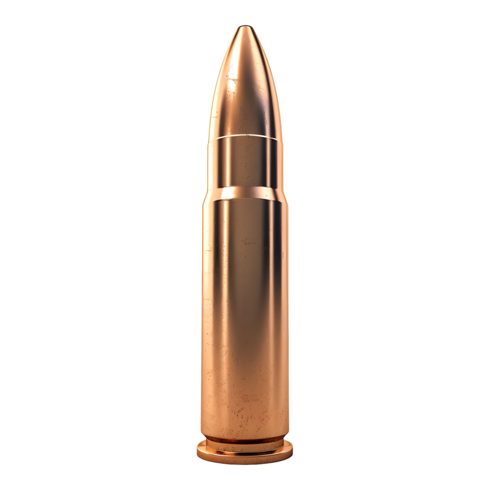 AI generated 3D Rendering of a Bullet on Transparent Background - Ai Generated png