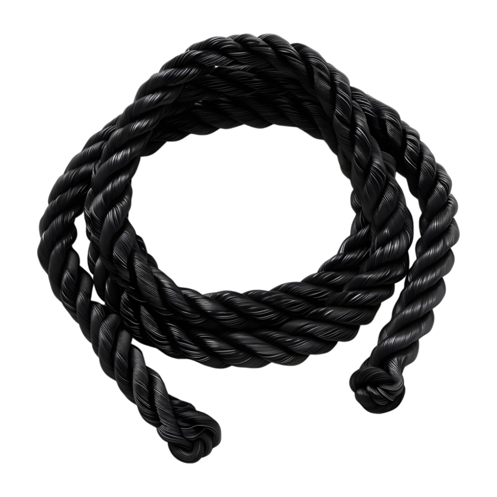 AI generated 3D Rendering of a Plastic Rope on Transparent Background - Ai Generated png
