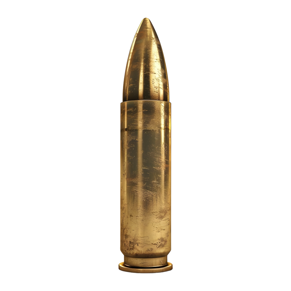 AI generated 3D Rendering of a Bullet on Transparent Background - Ai Generated png