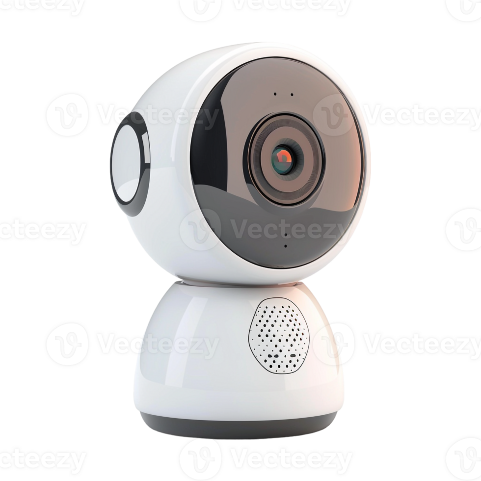 AI generated 3D Rendering of a CCTV Security Camera on Transparent Background - Ai Generated png