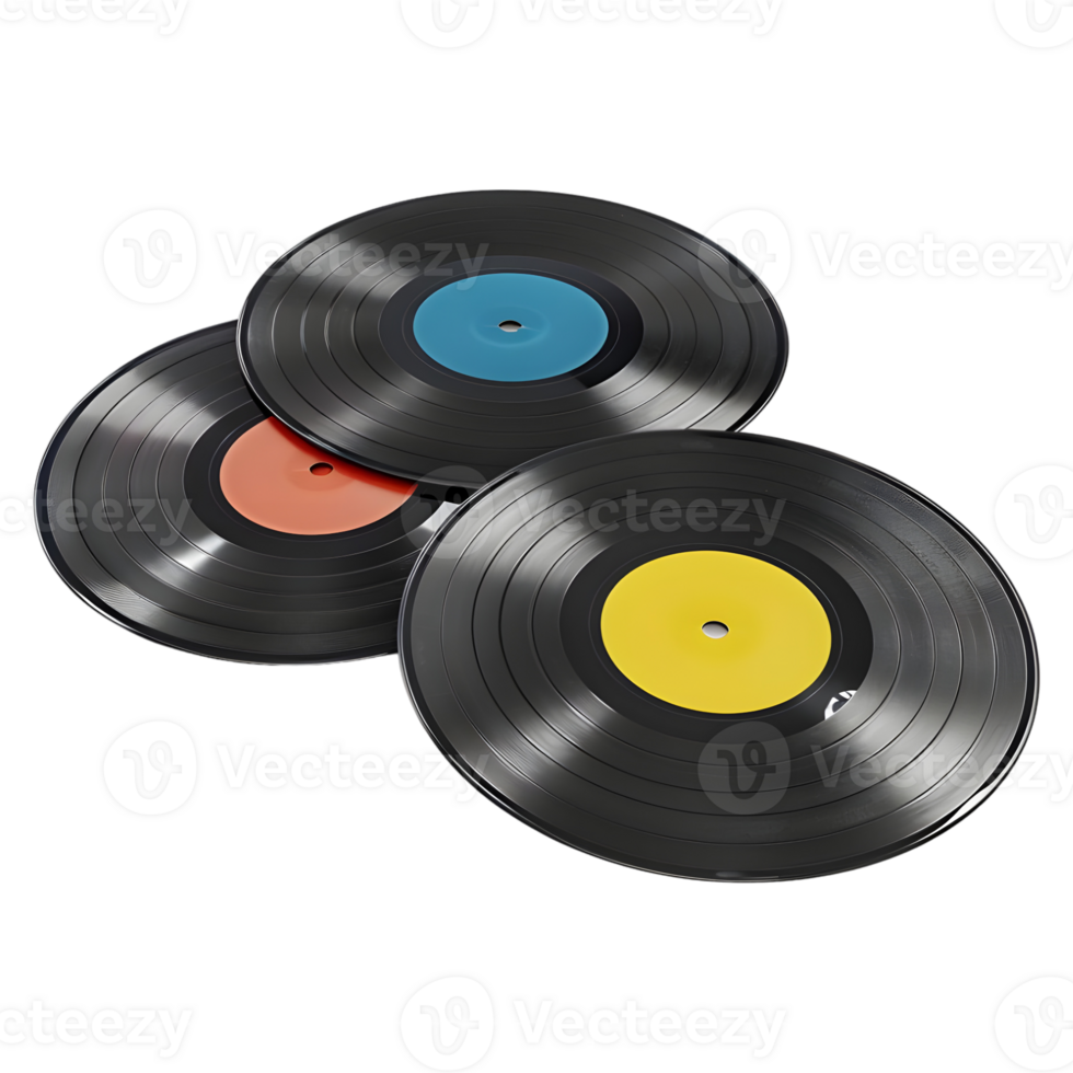 AI generated 3D Rendering of a Vintage Disk on Transparent Background - Ai Generated png