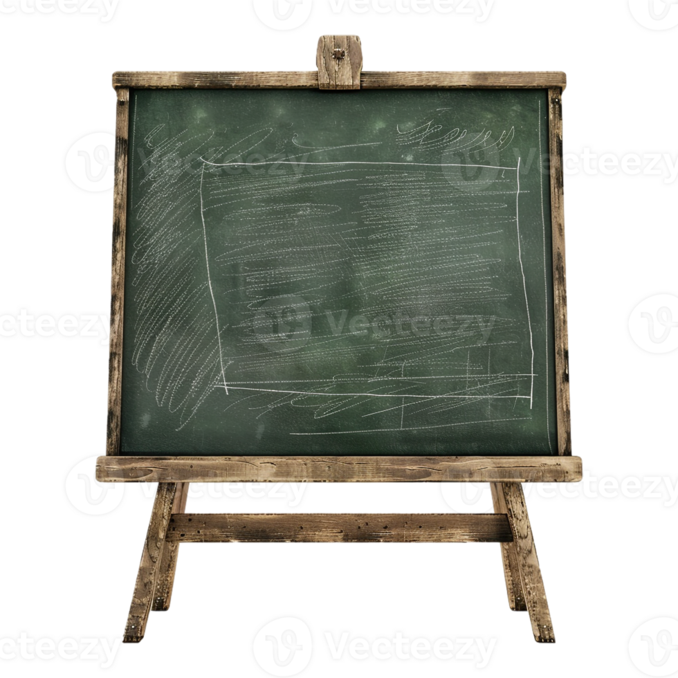 AI generated 3D Rendering of a Green School Board on Transparent Background - Ai Generated png