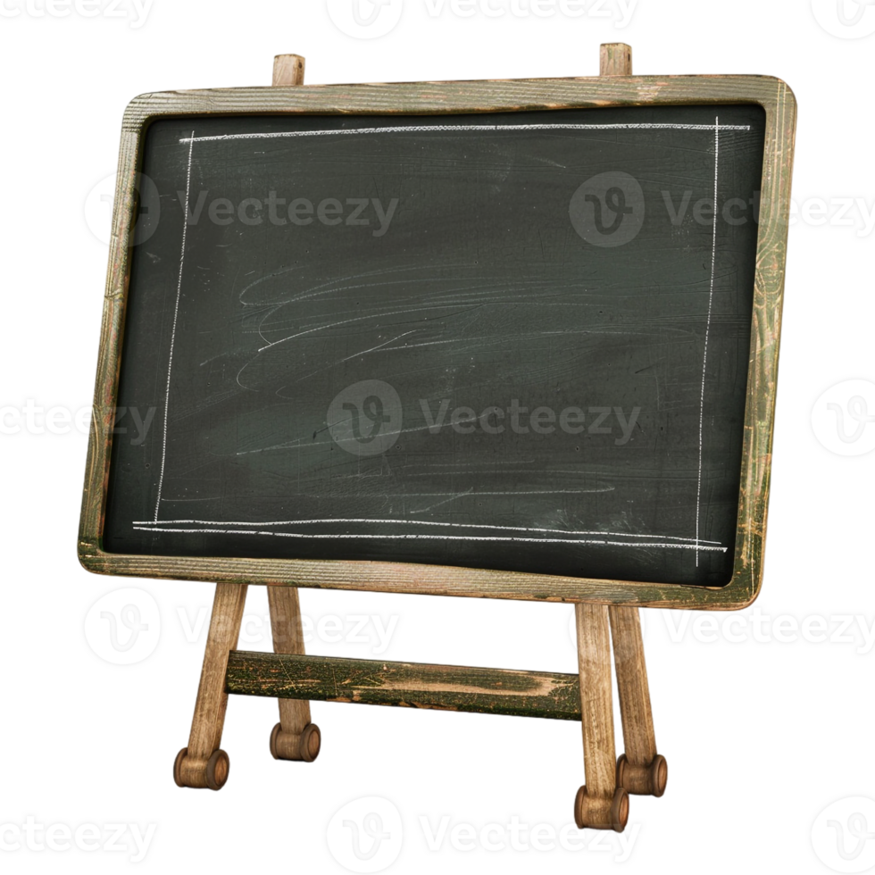 AI generated 3D Rendering of a Green School Board on Transparent Background - Ai Generated png