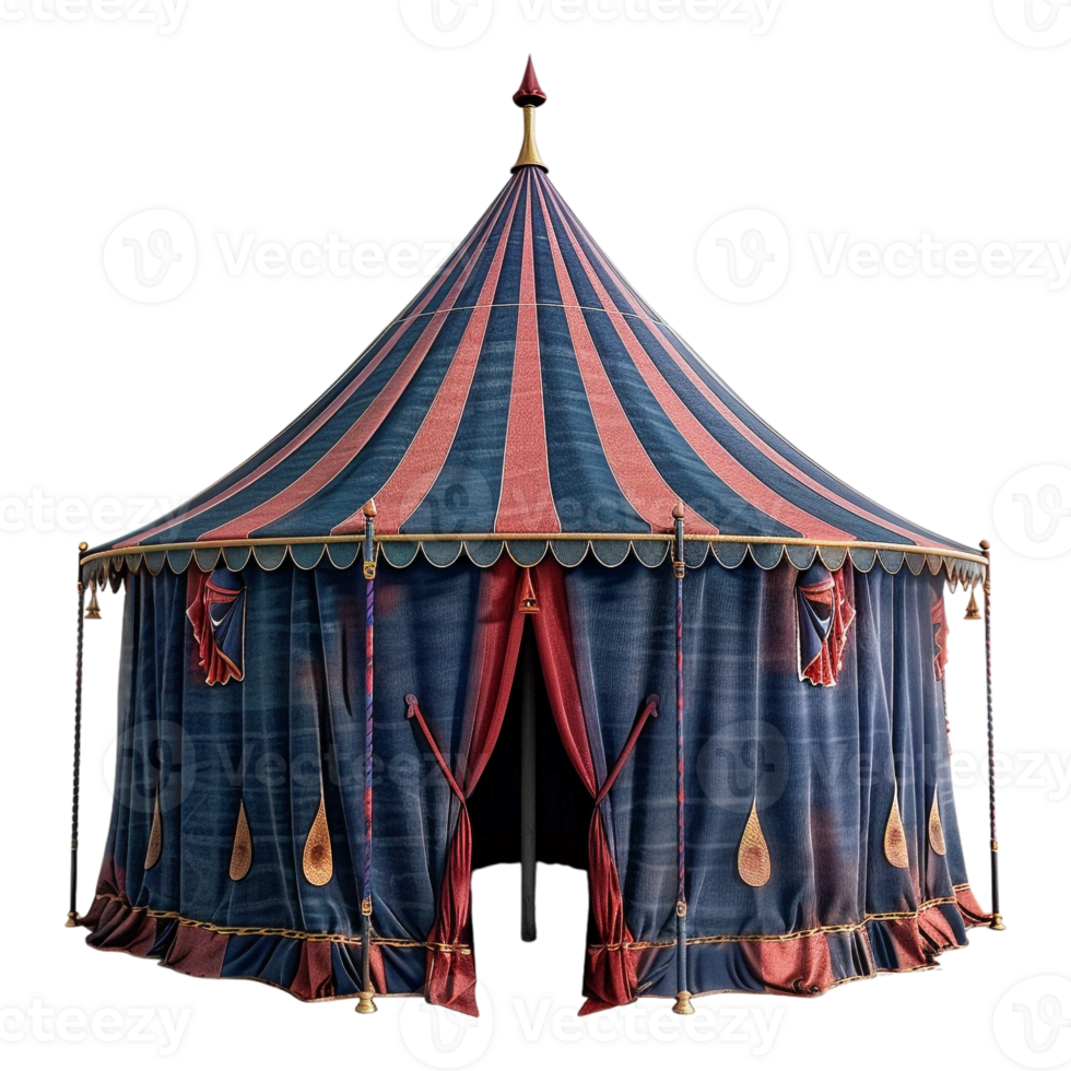 AI generated 3D Rendering of a Circus Tent on Transparent Background - Ai Generated png