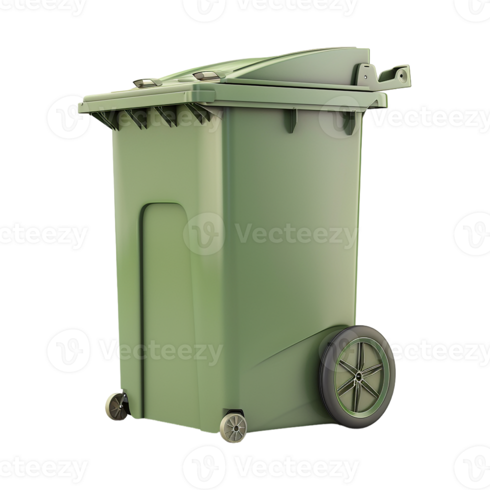 AI generated 3D Rendering of a Street Dust Bin on Transparent Background - Ai Generated png
