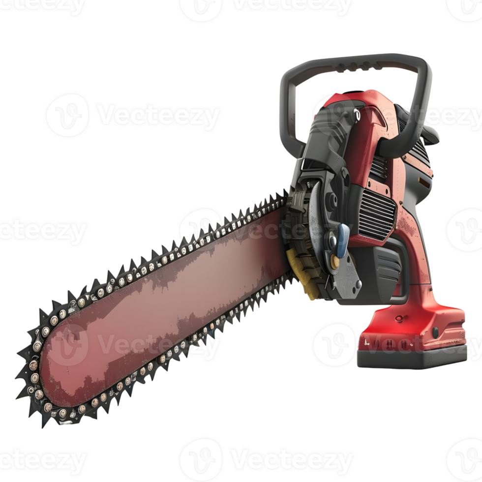 AI generated 3D Rendering of a Chainsaw on Transparent Background - Ai Generated png