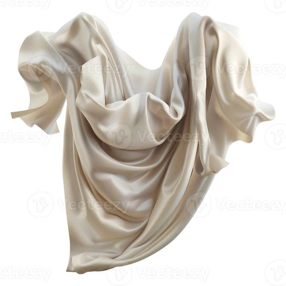 AI generated 3D Rendering of a Silk Cloth on Transparent Background - Ai Generated png