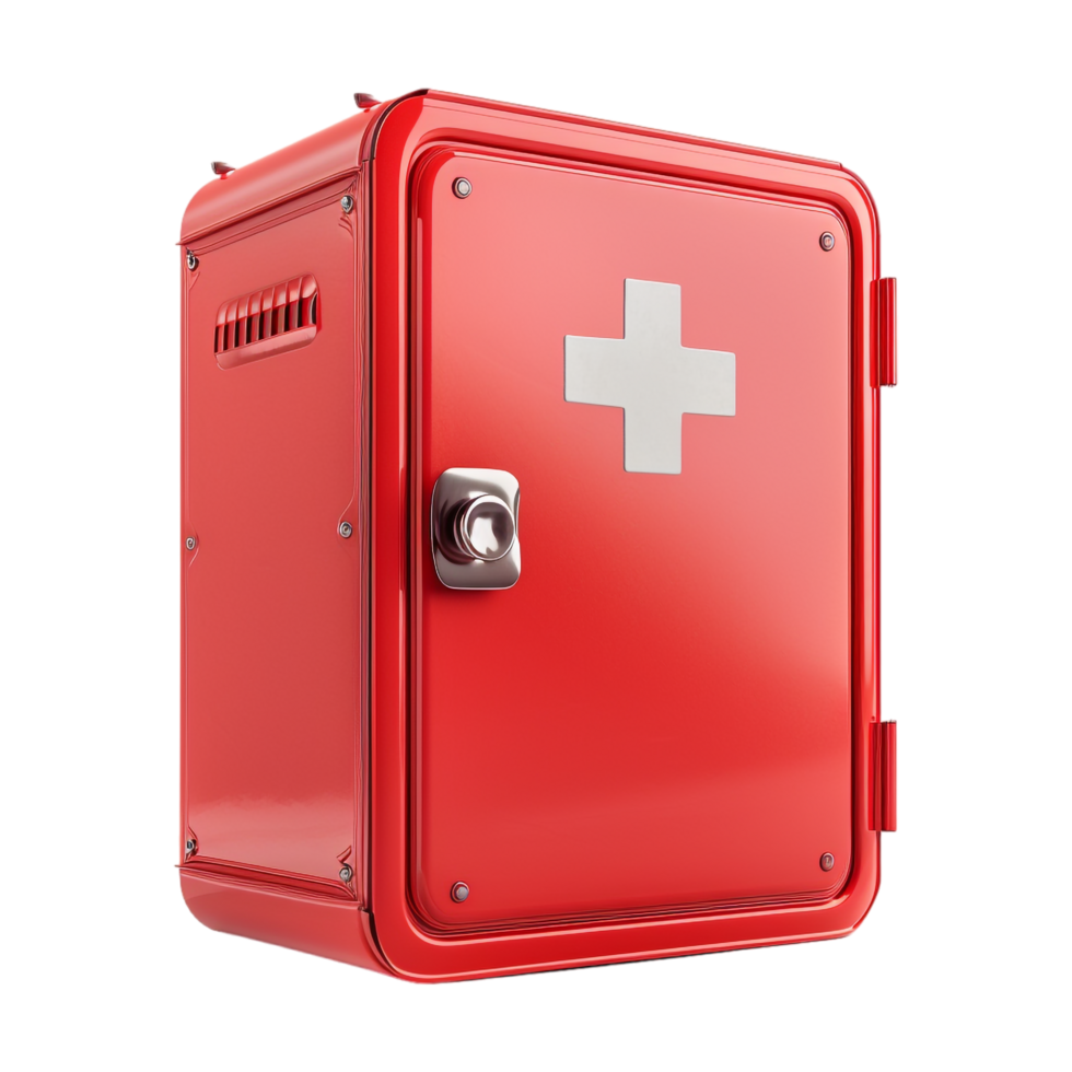 AI generated 3D Rendering of a First Aid Box on Transparent Background - Ai Generated png