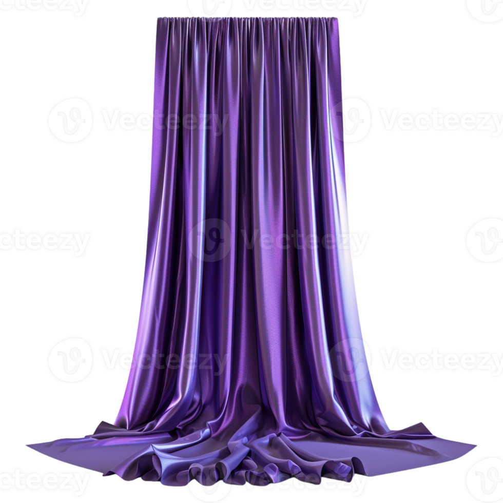 AI generated 3D Rendering of a Purple Wall Curtains on Transparent Background - Ai Generated png