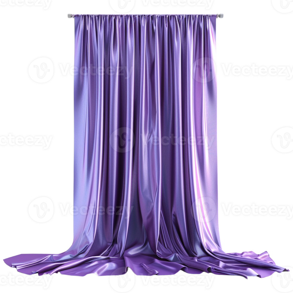 AI generated 3D Rendering of a Purple Wall Curtains on Transparent Background - Ai Generated png