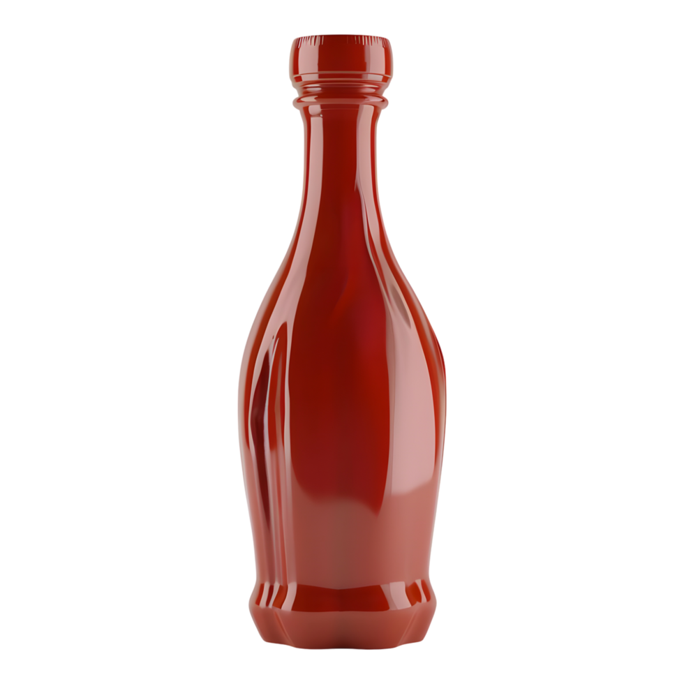 ai généré 3d le rendu de une tomate ketchup dans une bouteille sur transparent Contexte - ai généré png