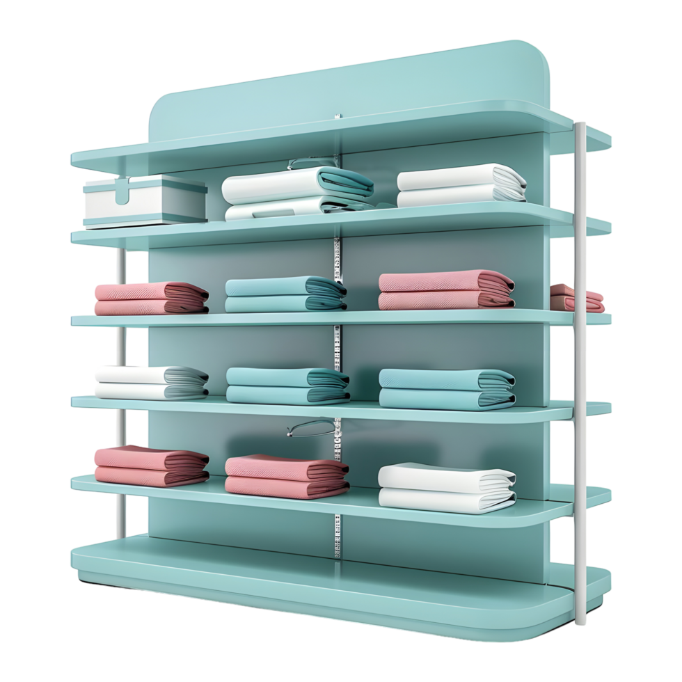 AI generated 3D Rendering of a Shelf in a Home on Transparent Background - Ai Generated png