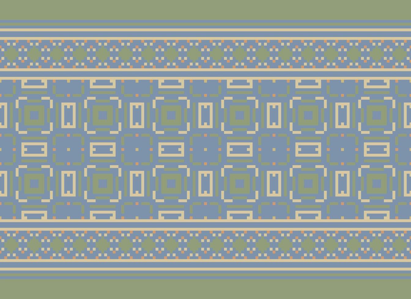 píxel cruzar puntada tradicional étnico modelo cachemir flor ikat antecedentes resumen azteca africano indonesio indio sin costura modelo para tela impresión paño vestir alfombra cortinas y pareo de malasia vector